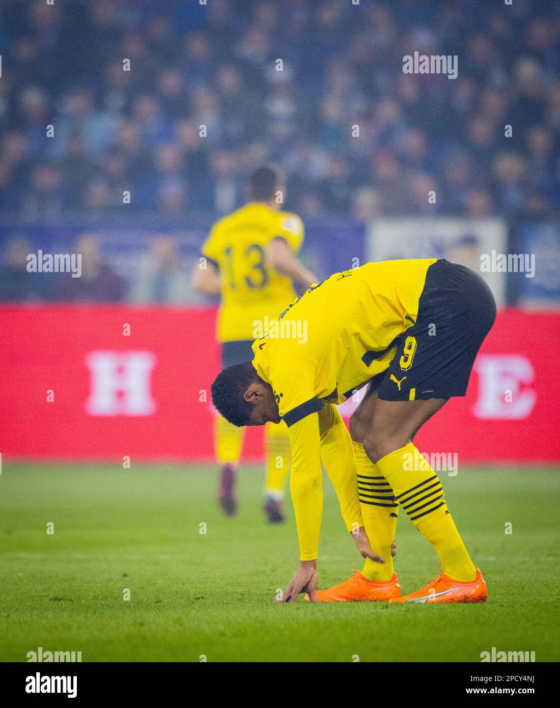 Gelsenkirchen, Deutschland. 11. März 2023. Sebastien Haller (BVB) FC Schalke 04 - Borussia Dortmund 11.03.2023 Copyright (nur für journalistische Zweck Stockfoto