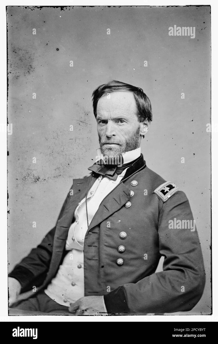 Sherman. Bürgerkriegsfotos, 1861-1865. Usa, Geschichte, Bürgerkrieg, 1861-1865. Stockfoto