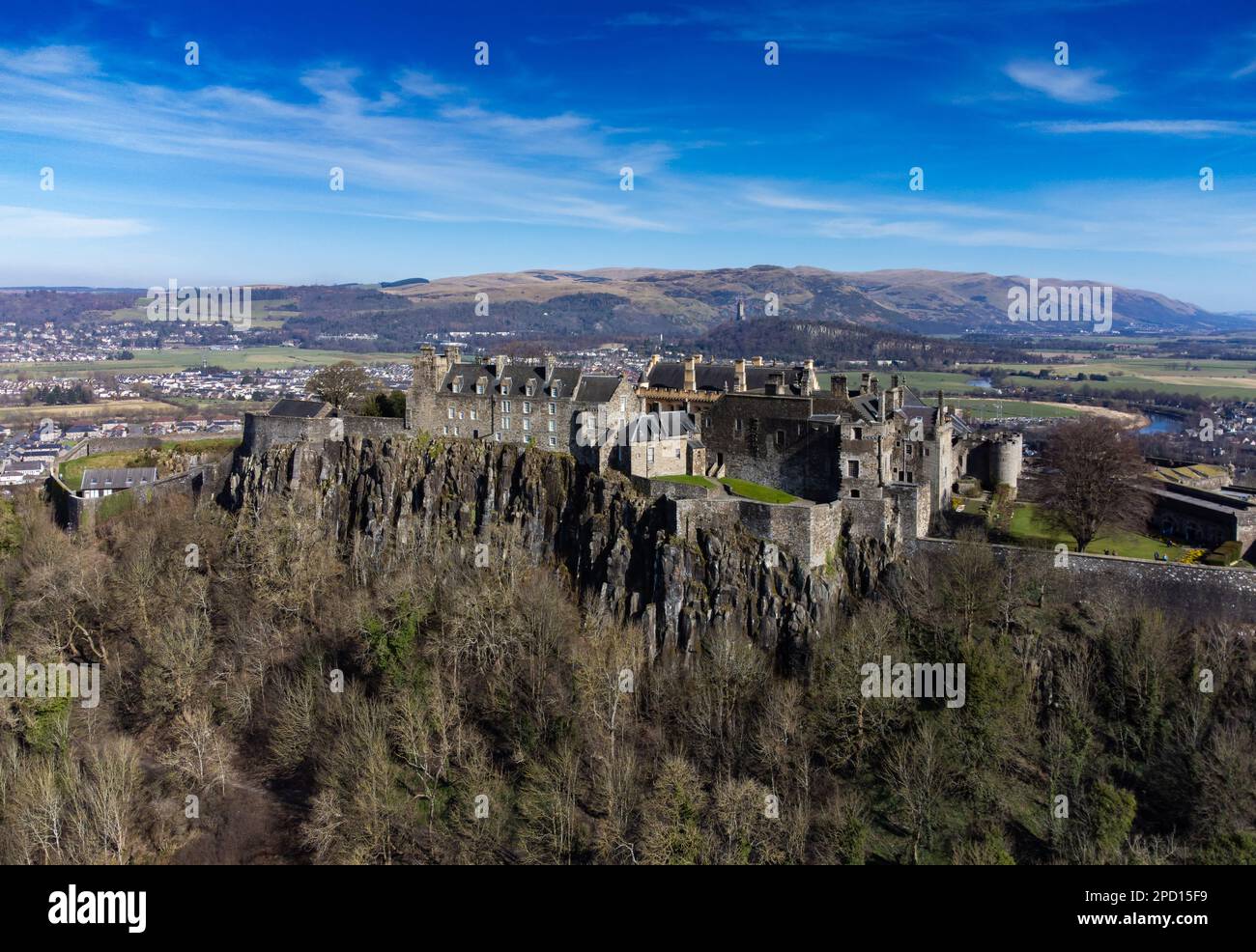 Das historische Gebäude von Stirling Castle in der Stadt Stirling in Schottland Stockfoto