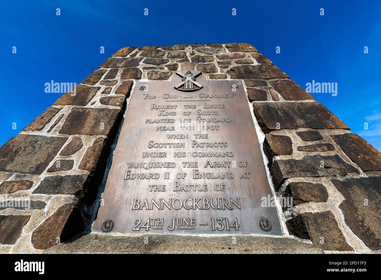 Robert the Bruce Monument bei der Schlacht von Bannockburn Experience in Stirling in Schottland Stockfoto