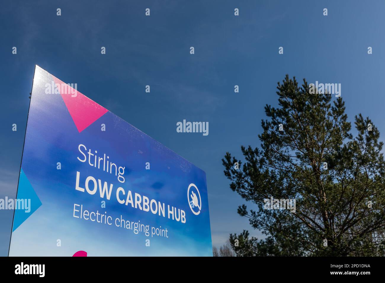 Der Low Carbon Hub und die Ladestation für Elektrofahrzeuge in Stirling in Schottland Stockfoto