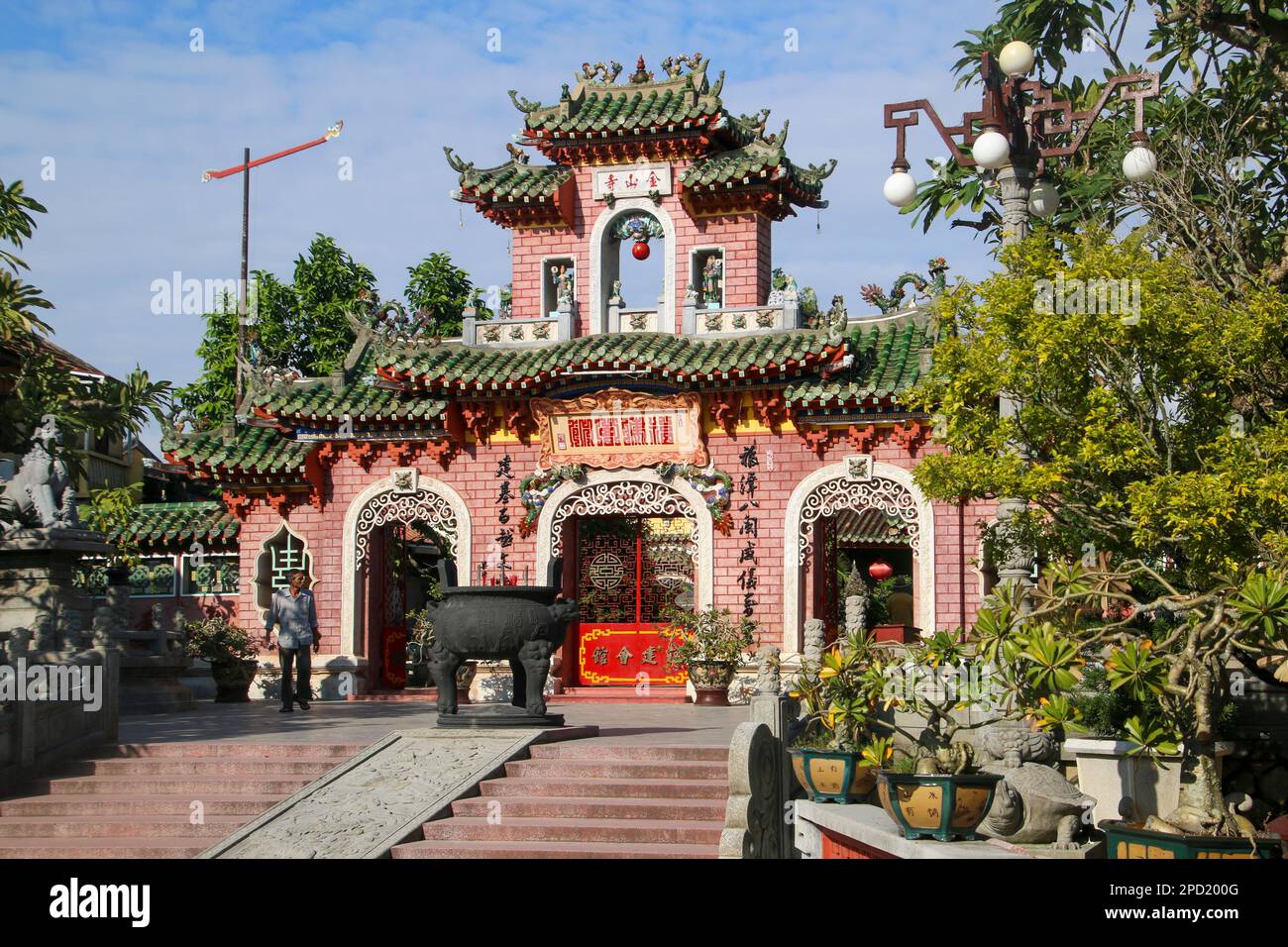 Aula der Chinesen aus Fujian Tempel in Hoi An, Vietnam Stockfoto