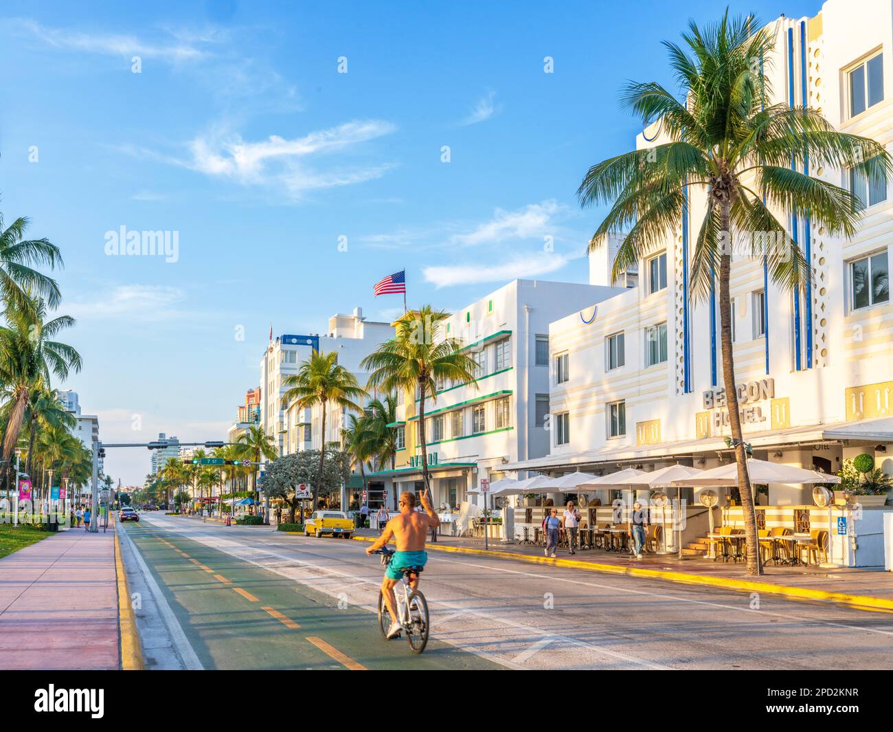 South Beach, Ocean Drive, Floridas Ostküste Miami Florida USA Stockfoto