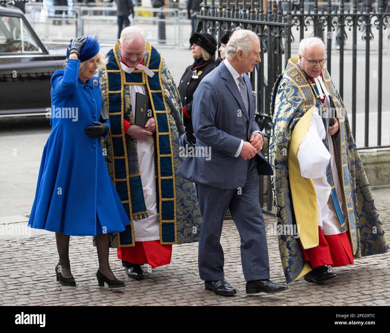 London, England. UK. 13. März 2023. König Charles III. Und Camilla, die königliche Gemahlin, besuchen den 2023. Commonwealth Day Service in Westminster Abbey. Kredit: Anwar Hussein/Alamy Live News Stockfoto