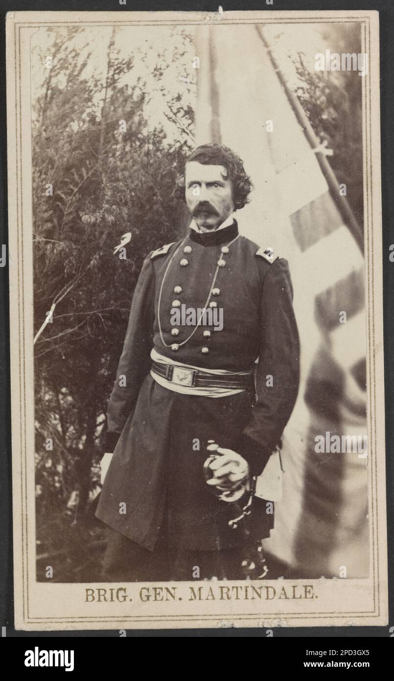 Brigadegeneral Martindale / vom Foto Negativ in Bradys National Portrait Gallery... Titel von Element. Martindale, J. H., (John Henry), 1815-1881, Militäroffiziere, Union, 1860-1870, Usa, Geschichte, Bürgerkrieg, 1861-1865, Militärpersonal, Union. Stockfoto