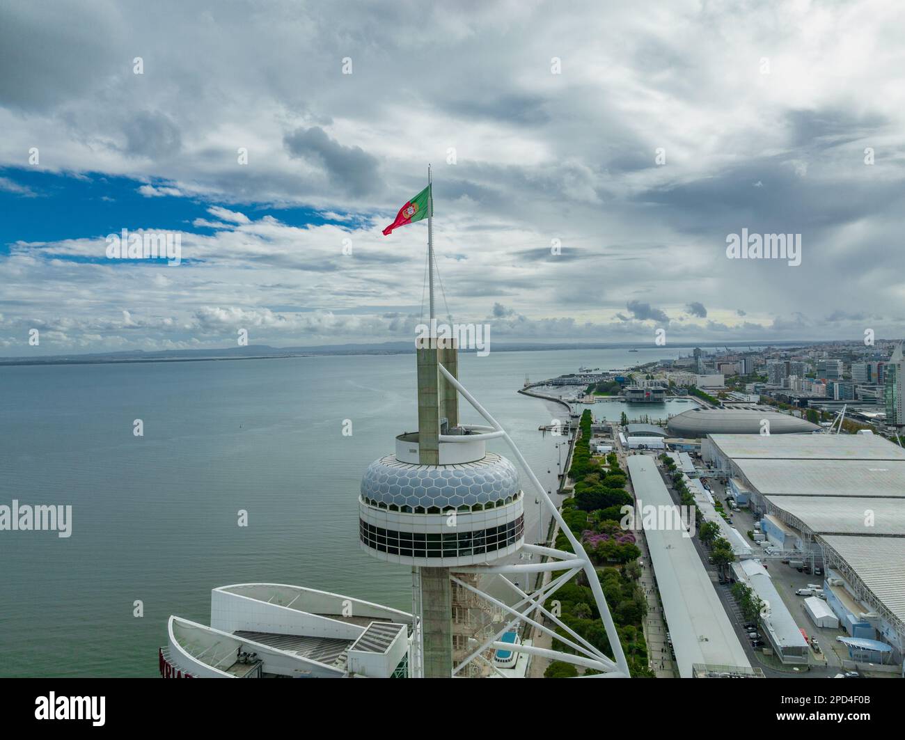 Der Vasco da Gama Tower. Besichtigungsobjekt in Lissabon, Portugal Stockfoto