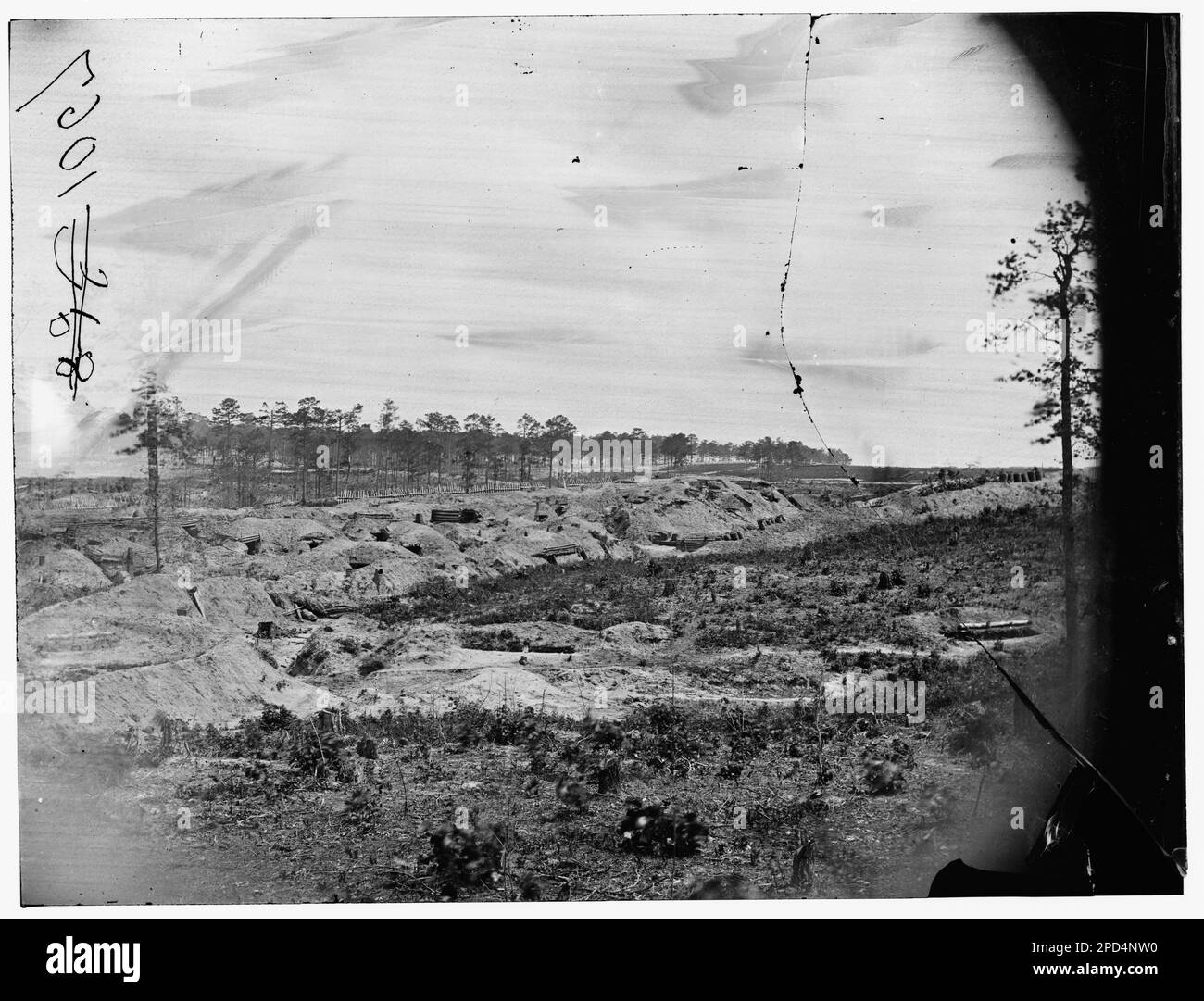 Petersburg, Virginia. Erdbauarbeiten vor Petersburg. Bürgerkriegsfotos, 1861-1865. Usa, Geschichte, Bürgerkrieg, 1861-1865. Stockfoto