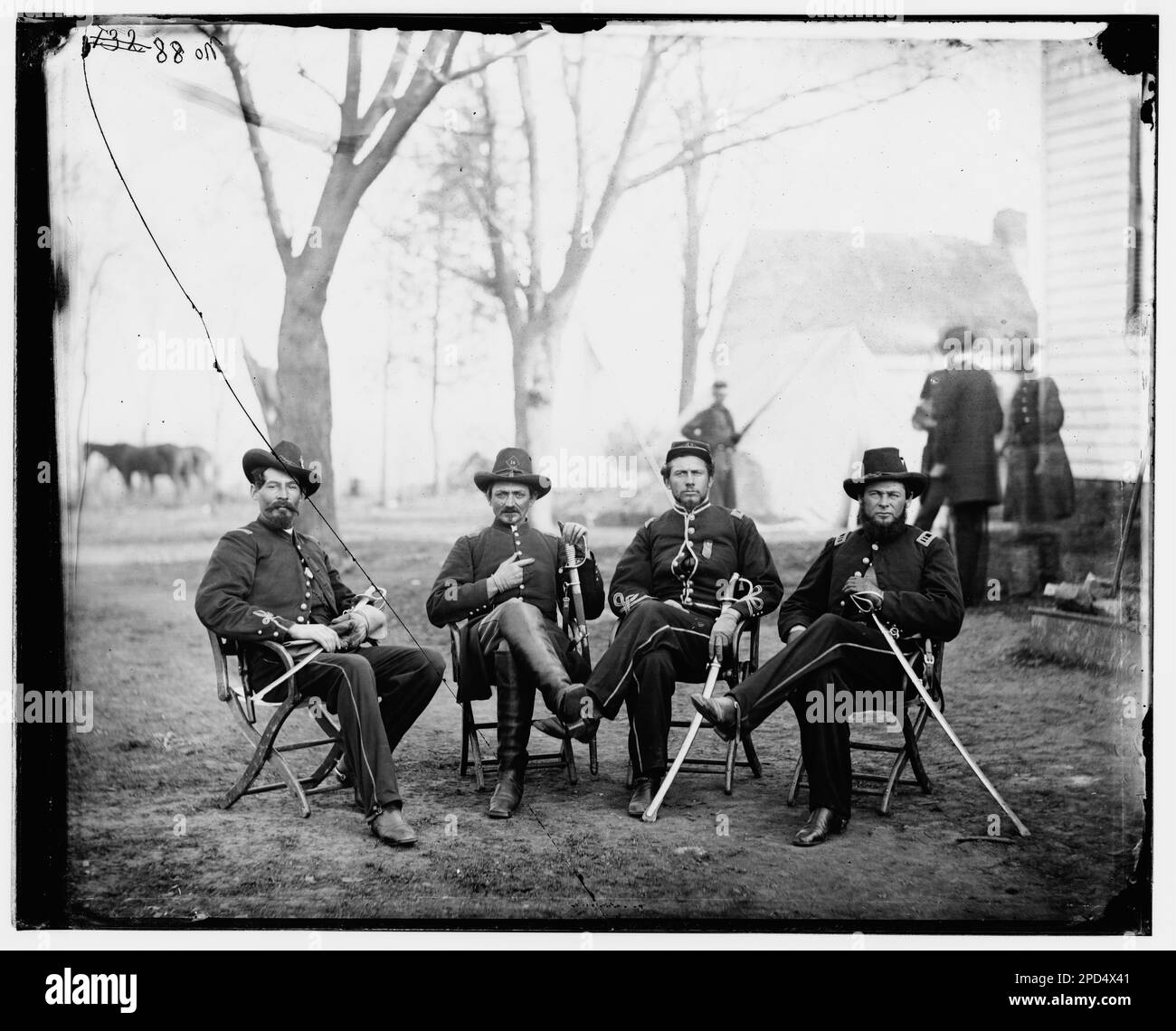 Brandy Station, Virginia. Marschall des 3D. Armeekorps. Bürgerkriegsfotos, 1861-1865. Usa, Geschichte, Bürgerkrieg, 1861-1865. Stockfoto