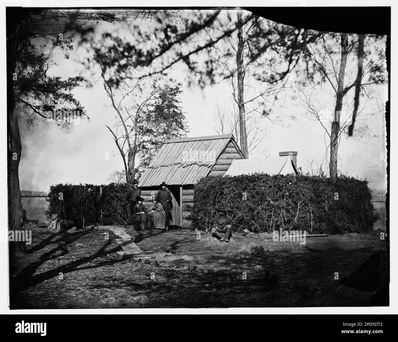 Brandy Station, Virginia. Hauptquartier, 5. Armeekorps. Bürgerkriegsfotos, 1861-1865. Usa, Geschichte, Bürgerkrieg, 1861-1865. Stockfoto