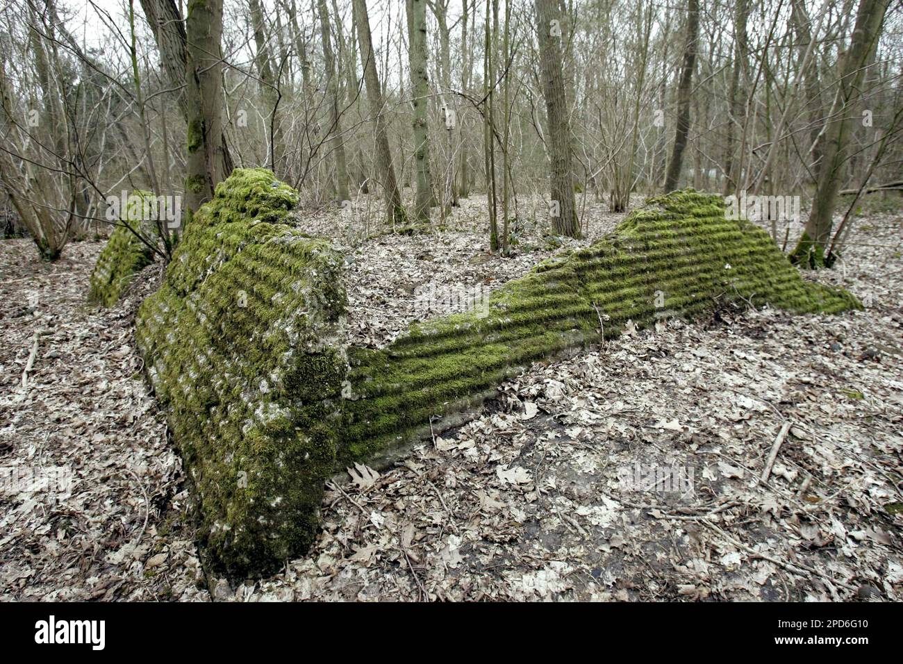 The remains of a bunker is pictured at the Ploegsteert (Plug Street