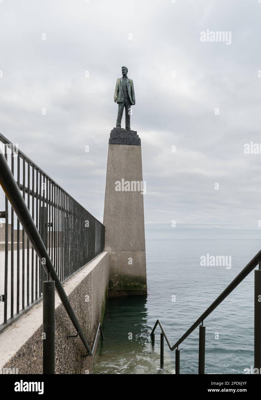 Die Statue von Roger Casement (internationaler Menschenrechtsaktivister), Dun Laoghaire, Irland Stockfoto