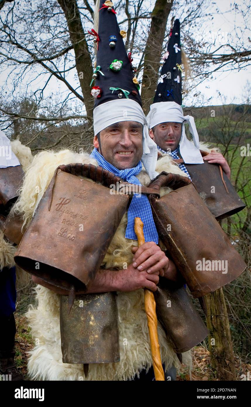 ' La Vijanera´carnival ' Zamarracos´Silio, Molledo. Kantabrien, Spanien. Stockfoto