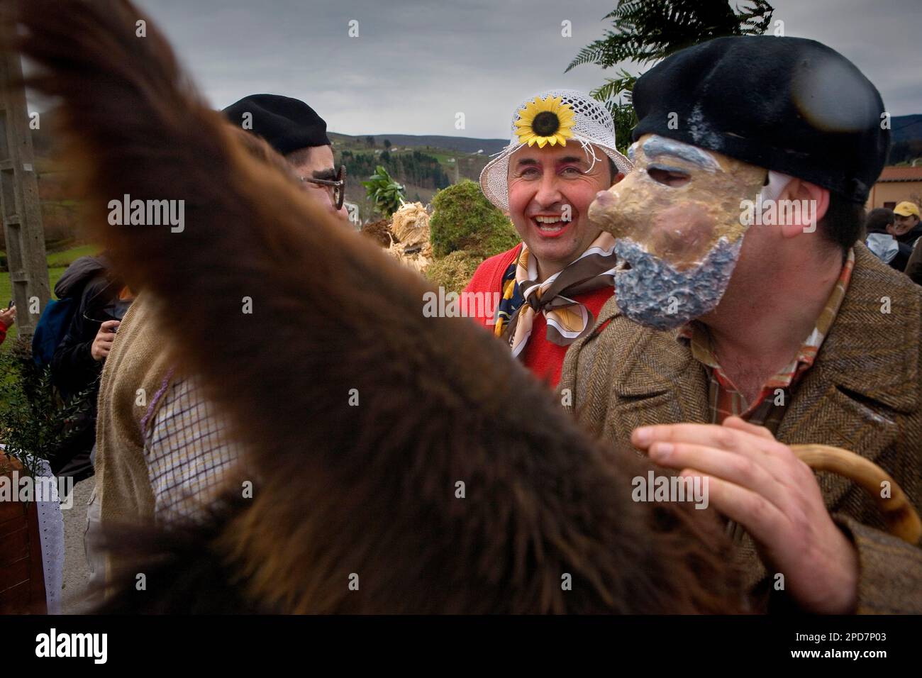 "La Vijanera´carnival, schwanger, Silio, Molledo. Kantabrien, Spanien. Stockfoto