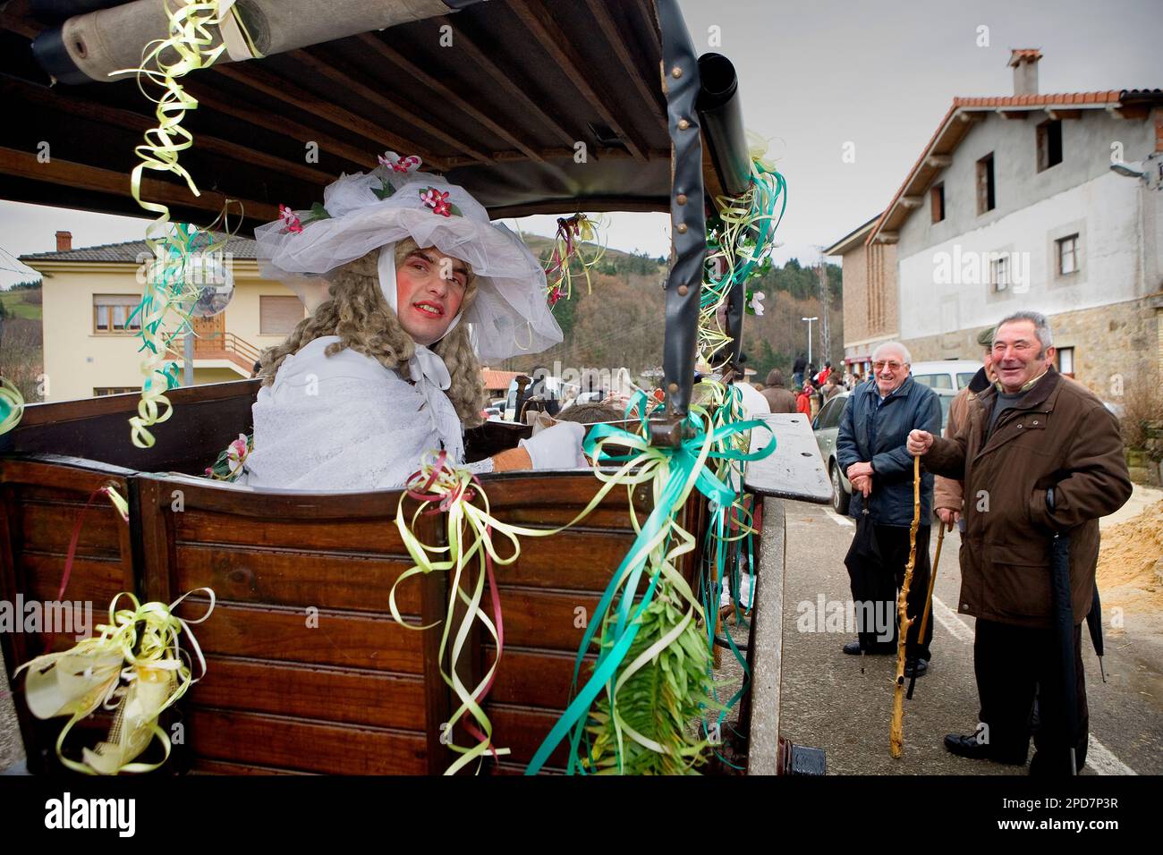 ' La Vijanera´carnival ' Madama´, Silio, Molledo. Kantabrien, Spanien. Stockfoto