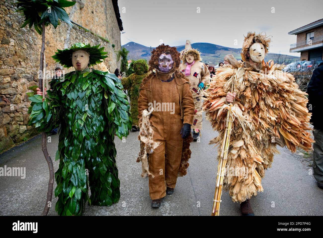 "La Vijanera´carnival", Trapajones´, Silio, Molledo. Kantabrien, Spanien. Stockfoto