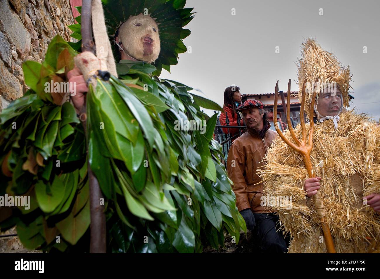 "La Vijanera´carnival", Trapajones´, Silio, Molledo. Kantabrien, Spanien. Stockfoto