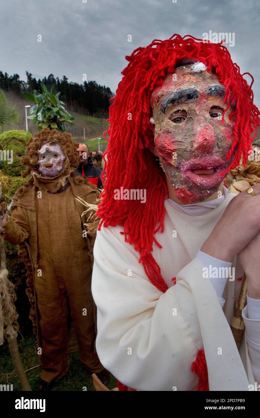 "La Vijanera´carnival, Silio, Molledo. Kantabrien, Spanien. Stockfoto