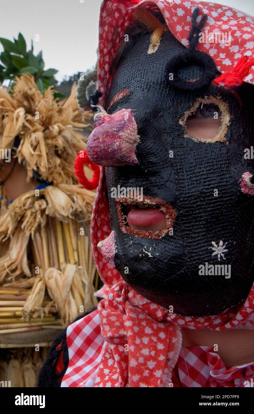 "La Vijanera´carnival, Silio, Molledo. Kantabrien, Spanien. Stockfoto