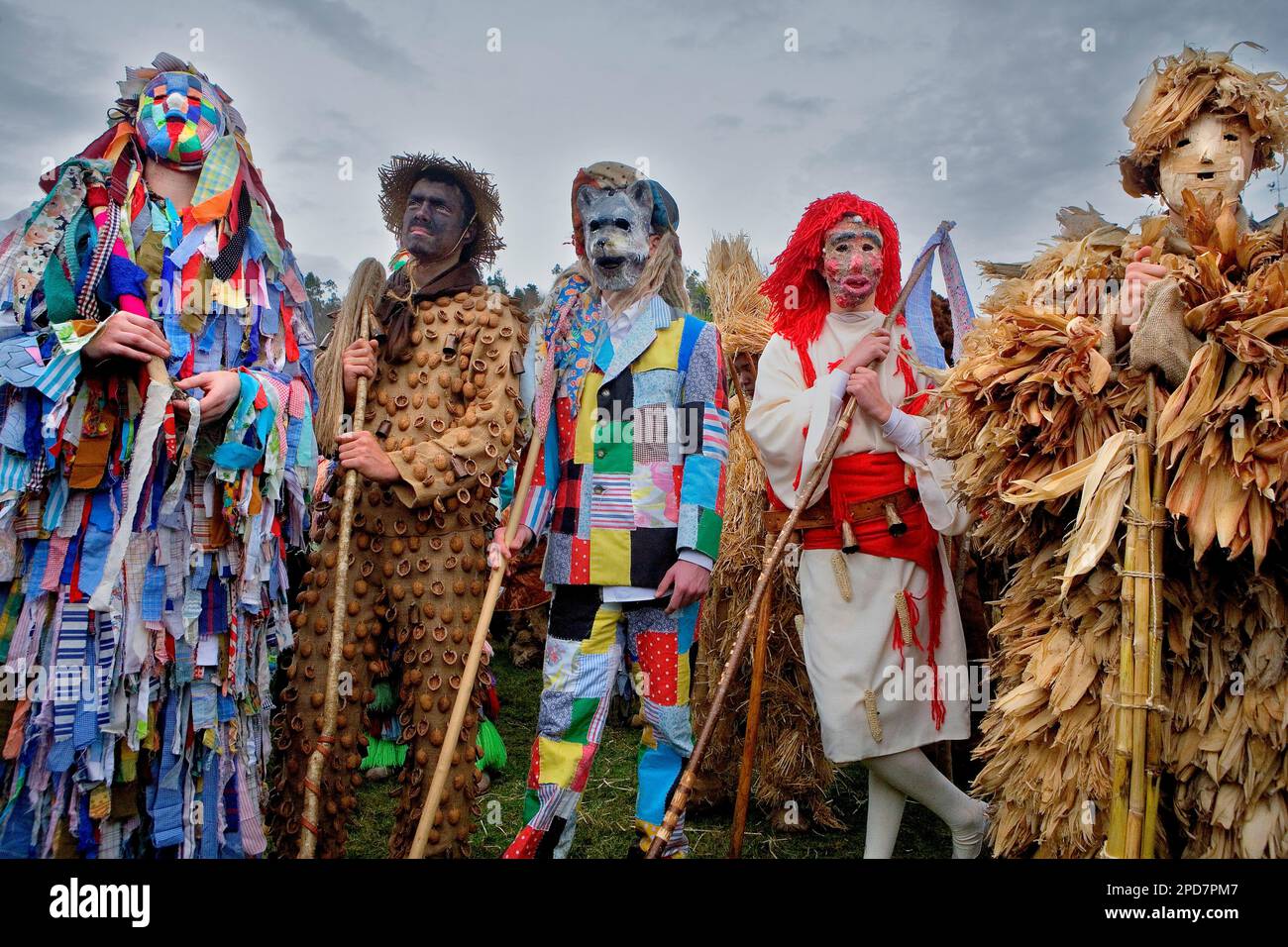 "La Vijanera´carnival, Silio, Molledo. Kantabrien, Spanien. Stockfoto