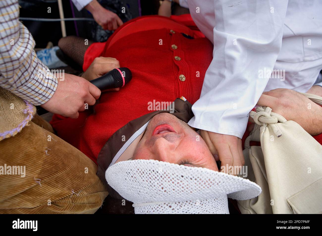 La Vijanera Karneval, Kalben, Silio, Molledo. Kantabrien, Spanien. Stockfoto