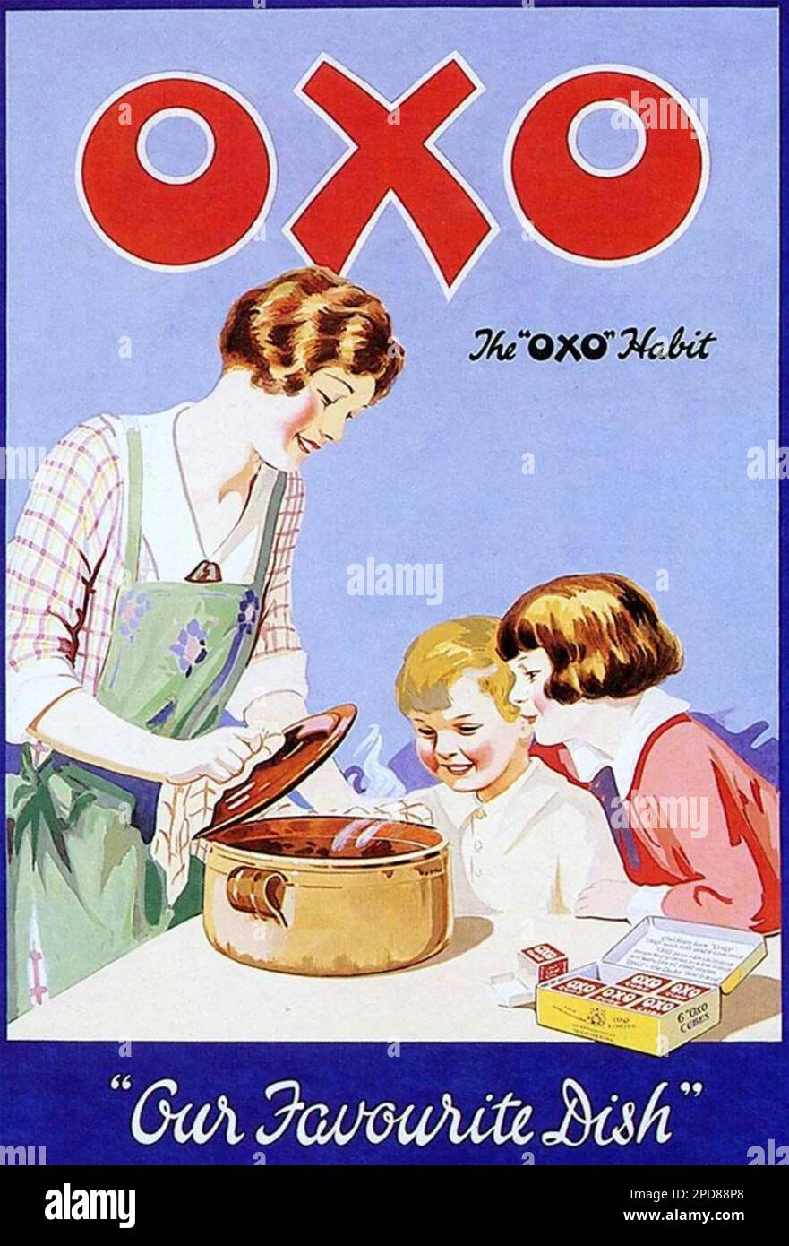 OXO0-Anzeige über 1925 Stockfoto