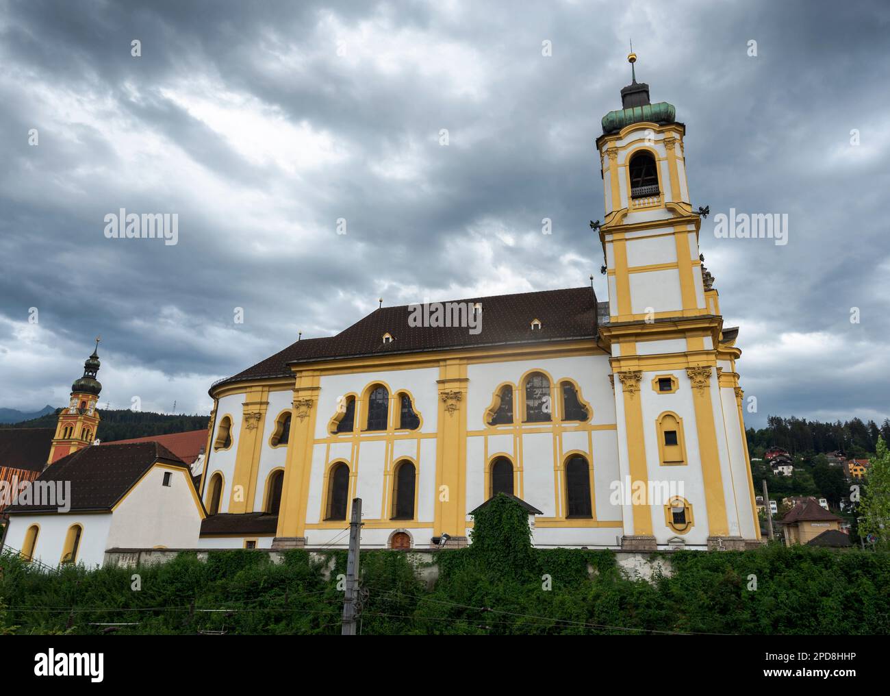 Die Wilten-Basilika, eine römisch-katholische Kirche im Wilten-Bezirk Innsbruck, Osterreich Stockfoto