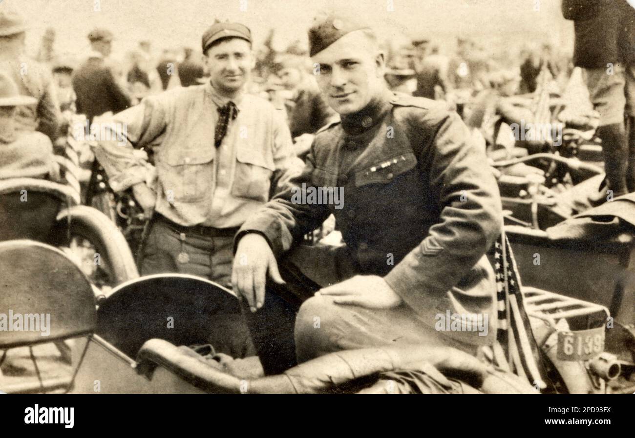 IM 1. WELTKRIEG, USA Soldat, erster Weltkrieg Stockfoto