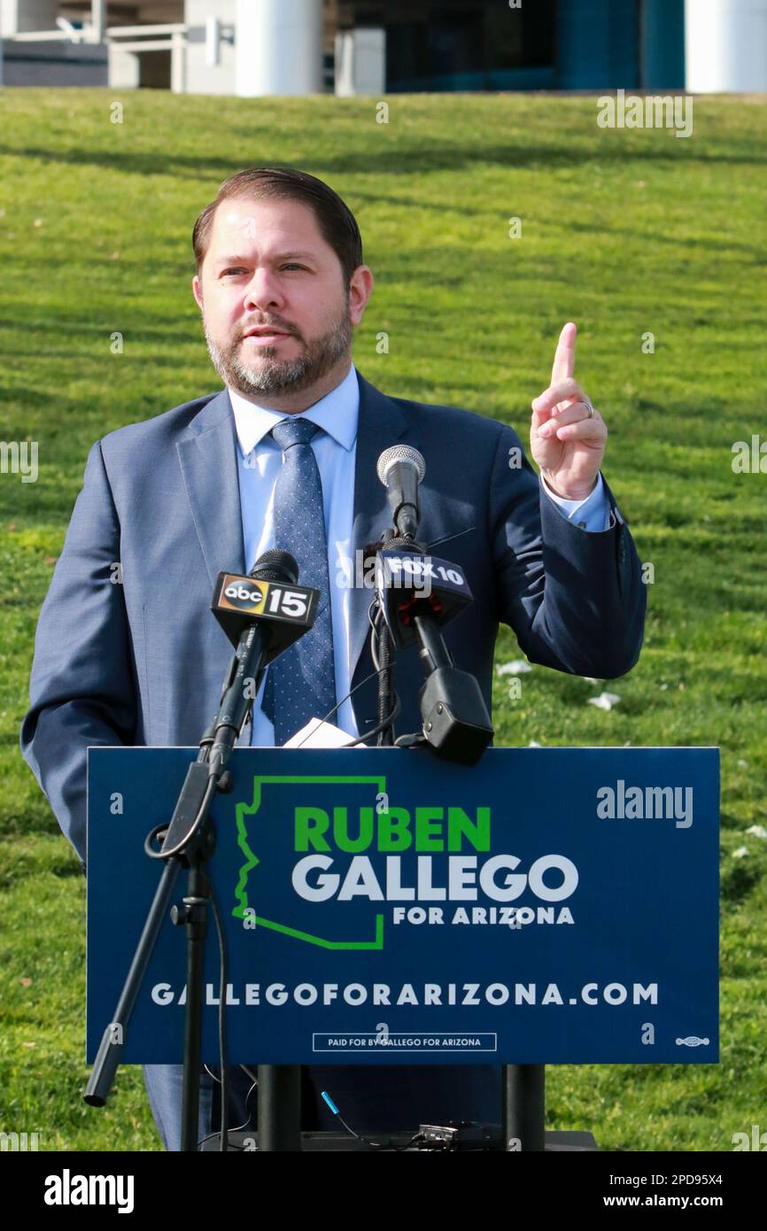 Tempe, Arizona, USA, am 14. März 2023. Der Kandidat des Senats von