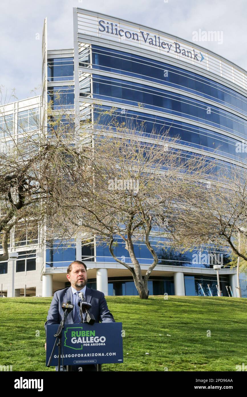 Tempe, Arizona, USA, am 14. März 2023. Der Kandidat des Senats von