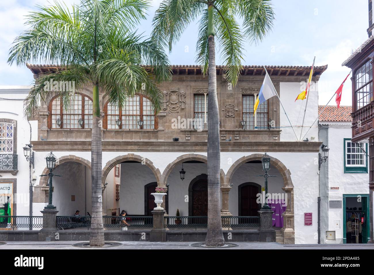 Ayuntamiento de Santa Cruz de La Palma (Rathaus), Plaza de España, Santa Cruz de La Palma, La Palma, Kanarische Inseln, Königreich Spanien Stockfoto