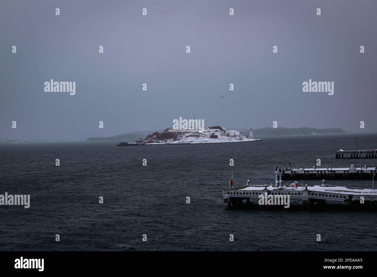 Fort Charlotte auf Georges Island Teil von Parks Canada in der Terence Bay von Halifax Hafen Nova Scotia, Kanada Stockfoto