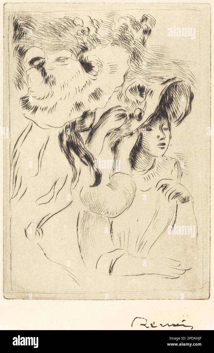 The hat Pin (Le chapeau epingle) 1894 von Pierre-Auguste Renoir Stockfoto