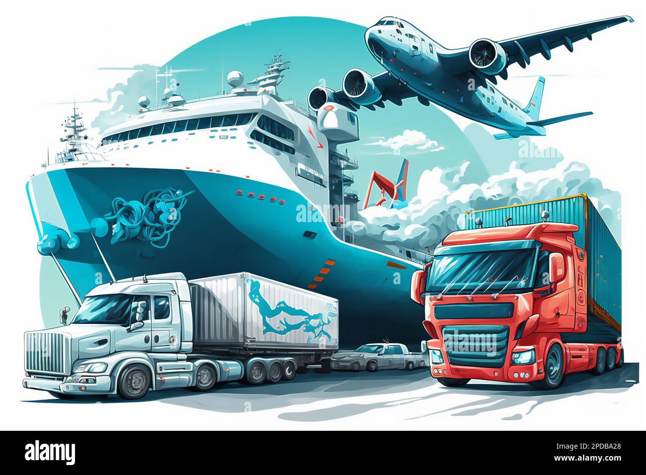 Logistik, weltweiter Versand und FrightTransportkonzept. Global Business logistic Import Export