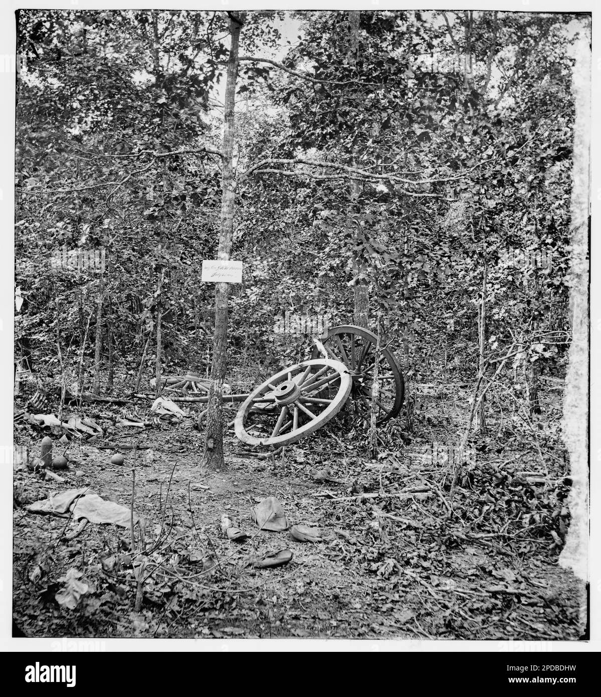 Atlanta, Georgia (Umgebung). Ort im Wald, wo General James B. McPherson getötet wurde, am 22. Juli 1864. Bürgerkriegsfotos, 1861-1865. Usa, Geschichte, Bürgerkrieg, 1861-1865. Stockfoto