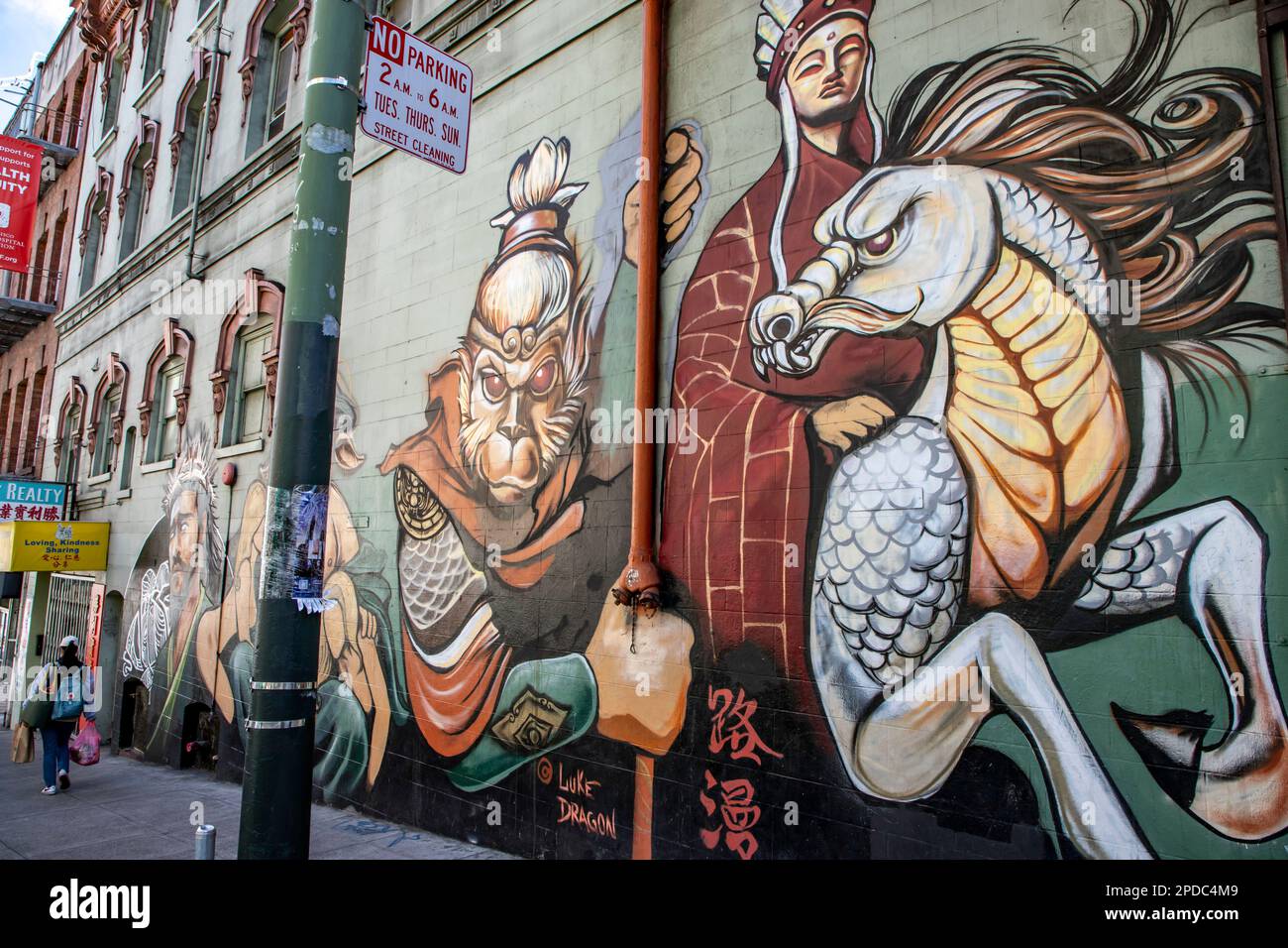 Erkunden Sie Chinatown in San Francisco, Kalifornien. Stockfoto