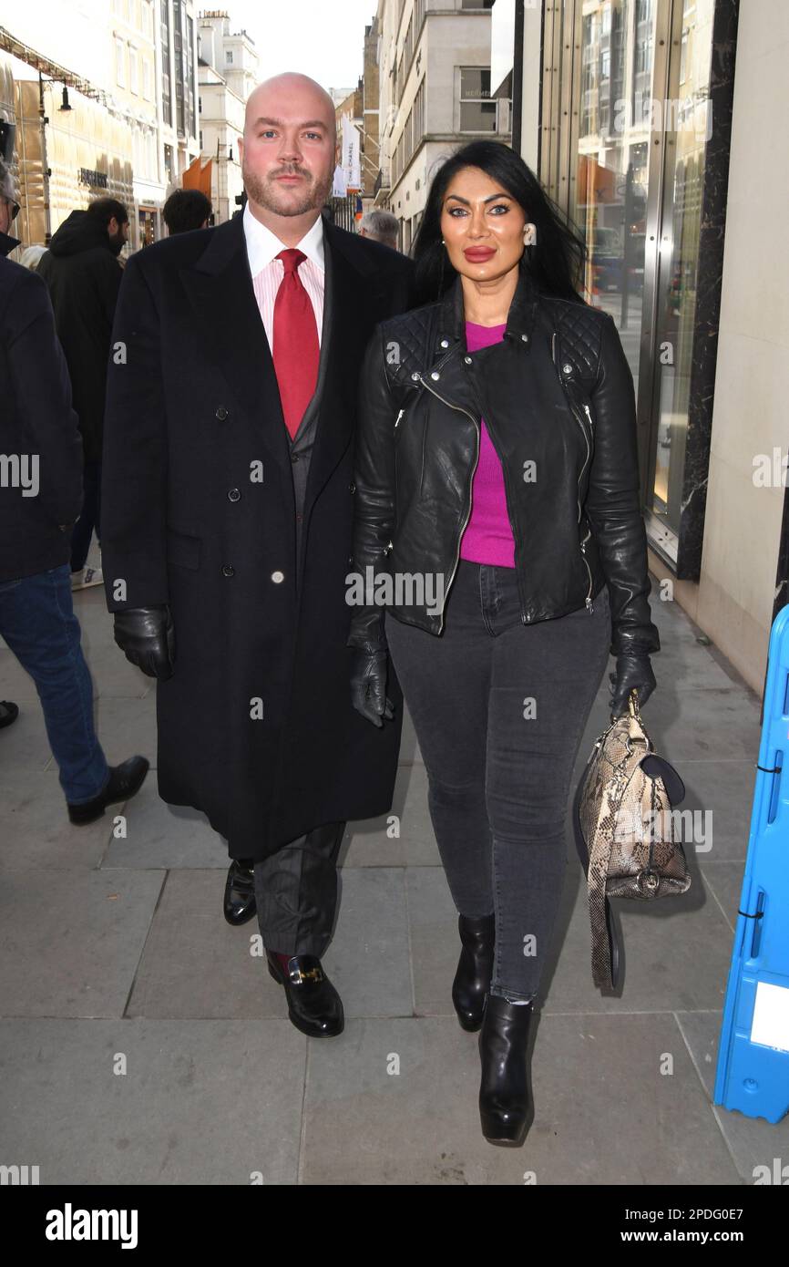 Jeanine Nerissa Sothcott und Jonathan Sothcott Mayfair Times Mittagessen Stockfoto