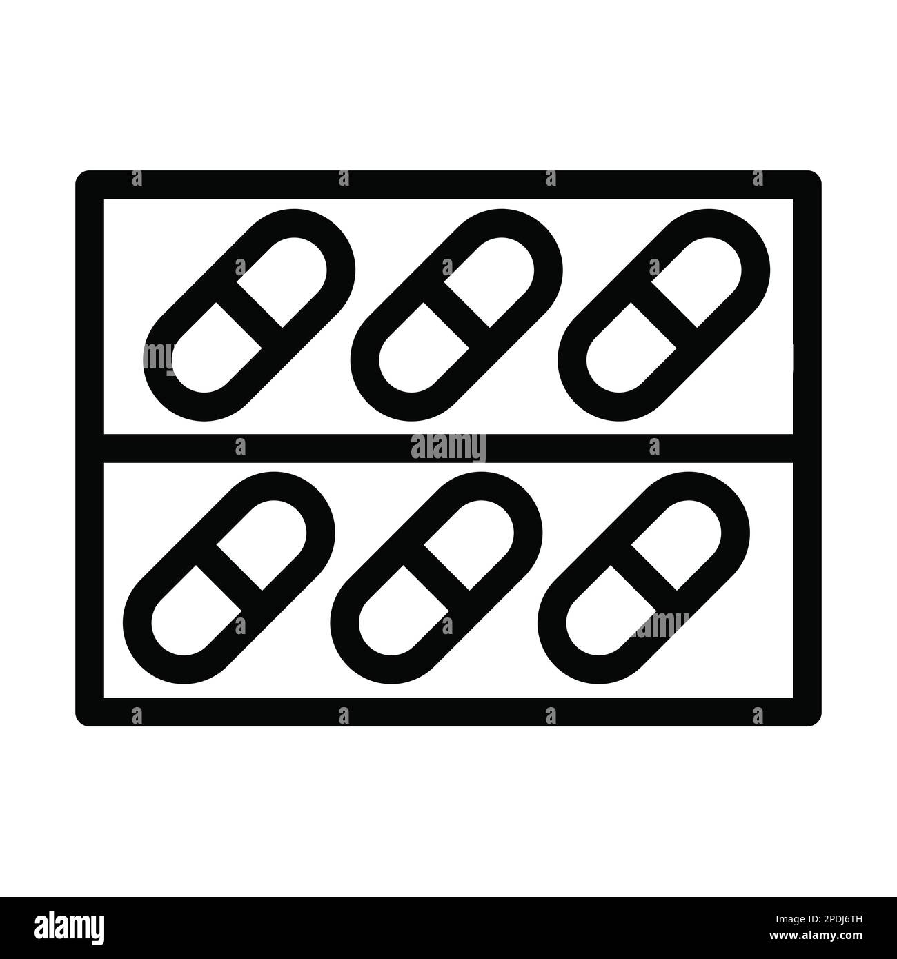 General Medicines Vector Thick Line Symbol Für Den Persönlichen Und Kommerziellen Gebrauch. Stockfoto