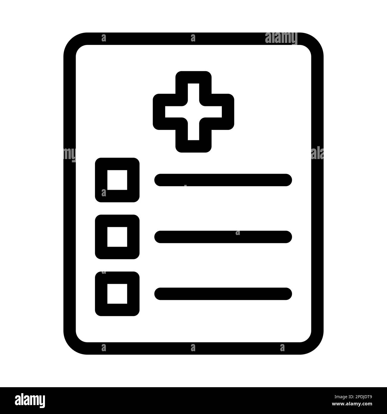 Medizinisches Kartenvektor Symbol Für Dicke Linien Für Den Persönlichen Und Kommerziellen Gebrauch. Stockfoto