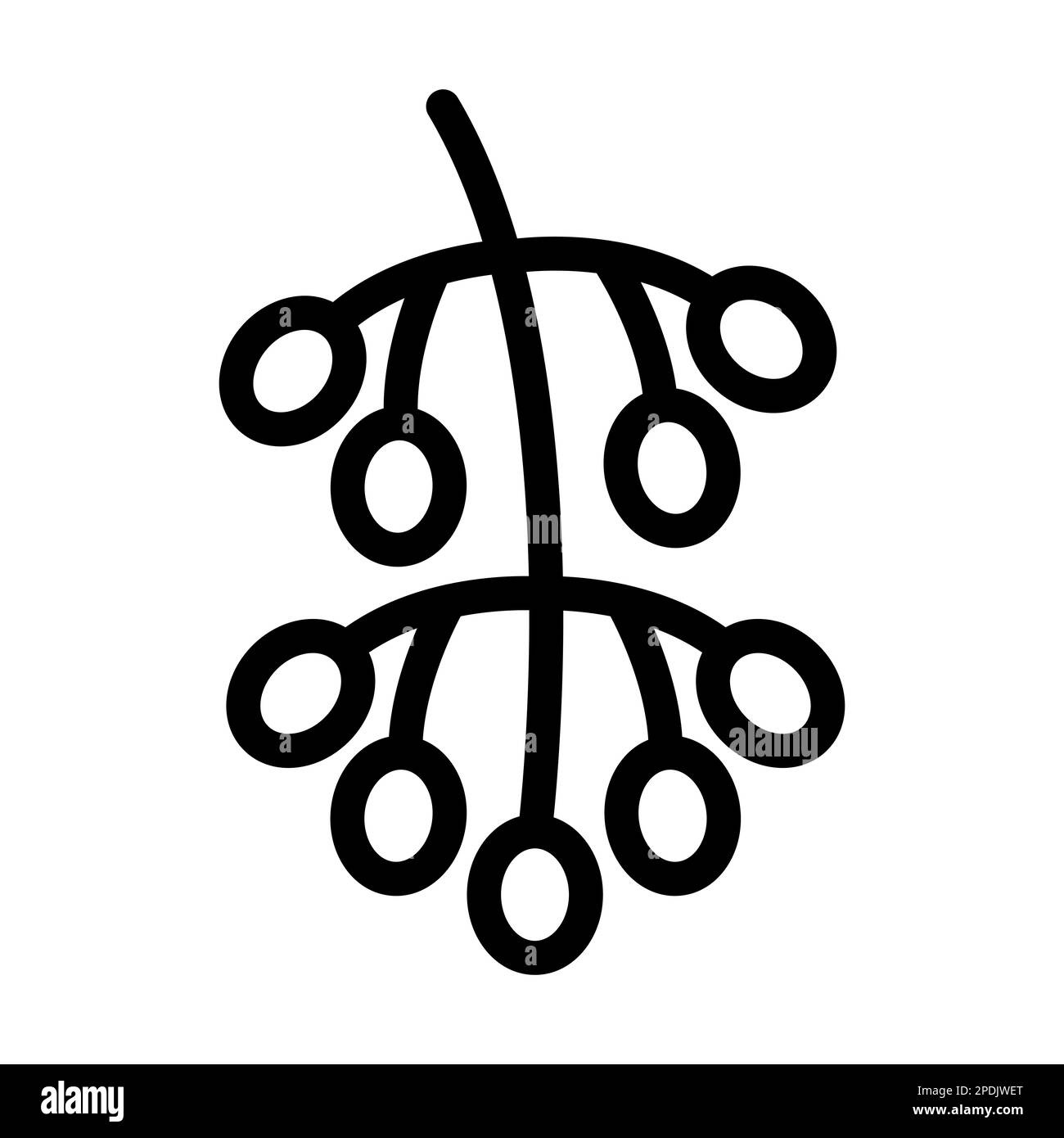 Hackberry Vector Thick Line-Symbol Für Den Persönlichen Und Kommerziellen Gebrauch. Stockfoto