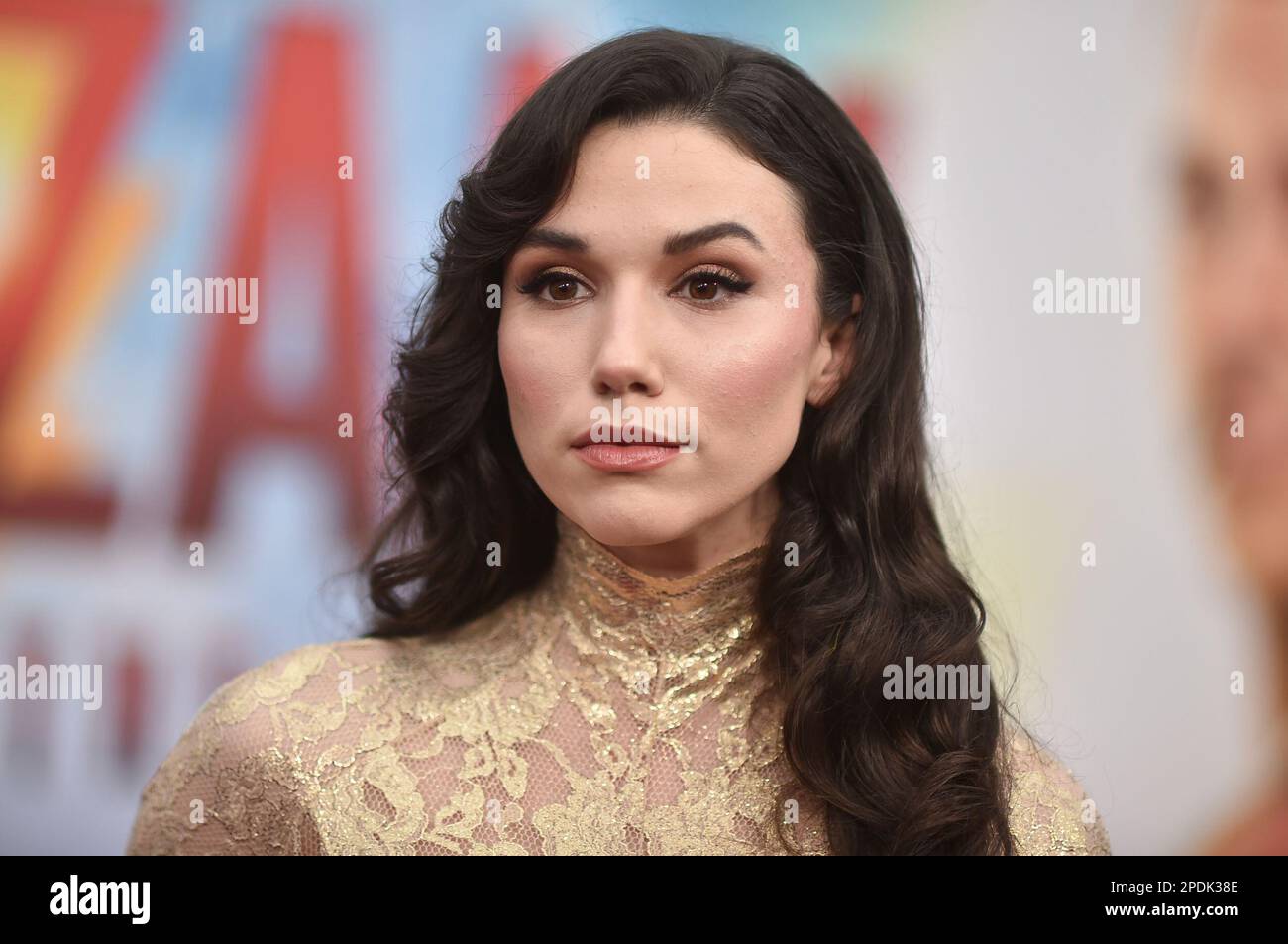Grace Caroline Currey arrives at the world premiere of "Shazam! Fury of