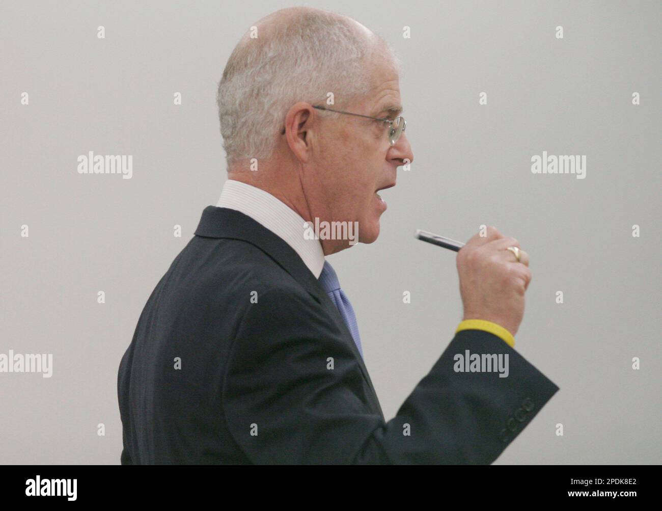 Defense attorney Jack Strickland delivers his closing argument during