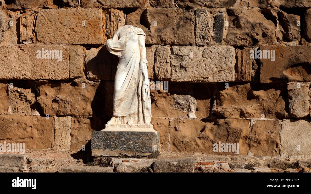 Antike Archäologische Ausgrabungsstätte, Antike Stadt, Salamis, Famagusta, Nordzypern, Zypern Stockfoto