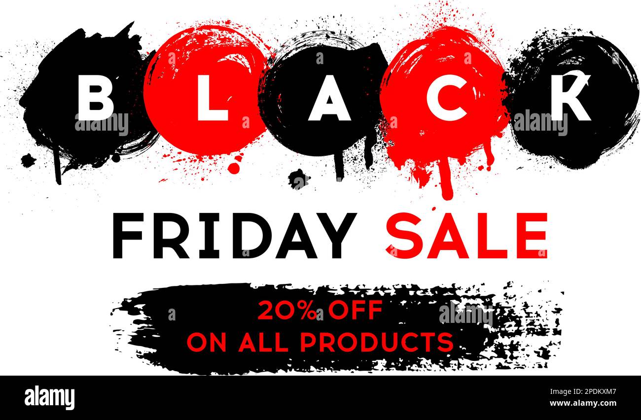 Black-friday-Angebot. Schwarzes Webbanner. Poster-Verkauf. Die ursprüngliche Inschrift. Vektordarstellung Stock Vektor