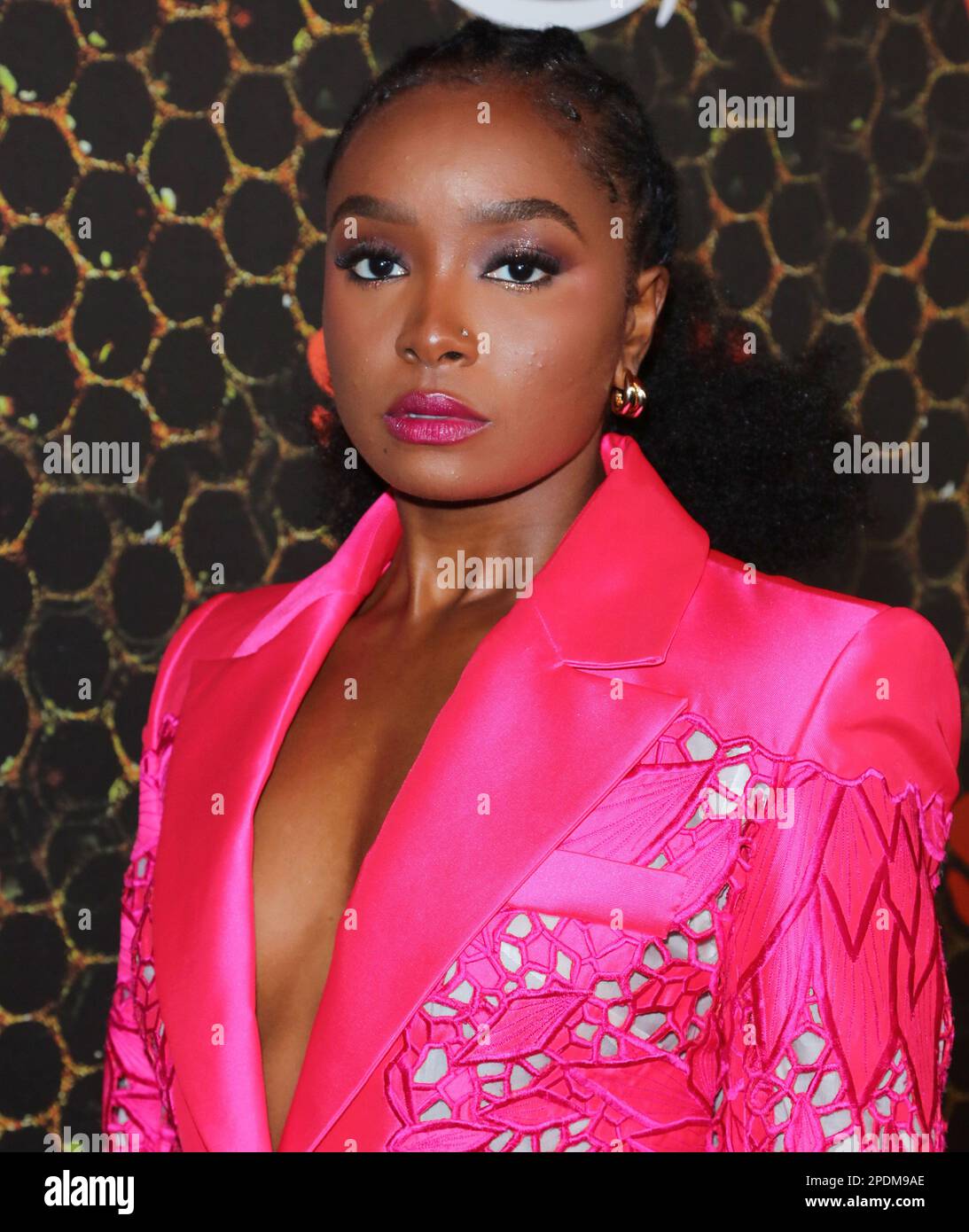 Los Angeles, USA. 14. März 2023. Kiki Layne trifft am Dienstag, den 14. März 2023 im Leuchtturm ArtSpace in Los Angeles, Kalifornien, IM SWARM Los Angeles Premiere ein. (Foto: Juan Pablo Rico/Sipa USA) Guthaben: SIPA USA/Alamy Live News Stockfoto