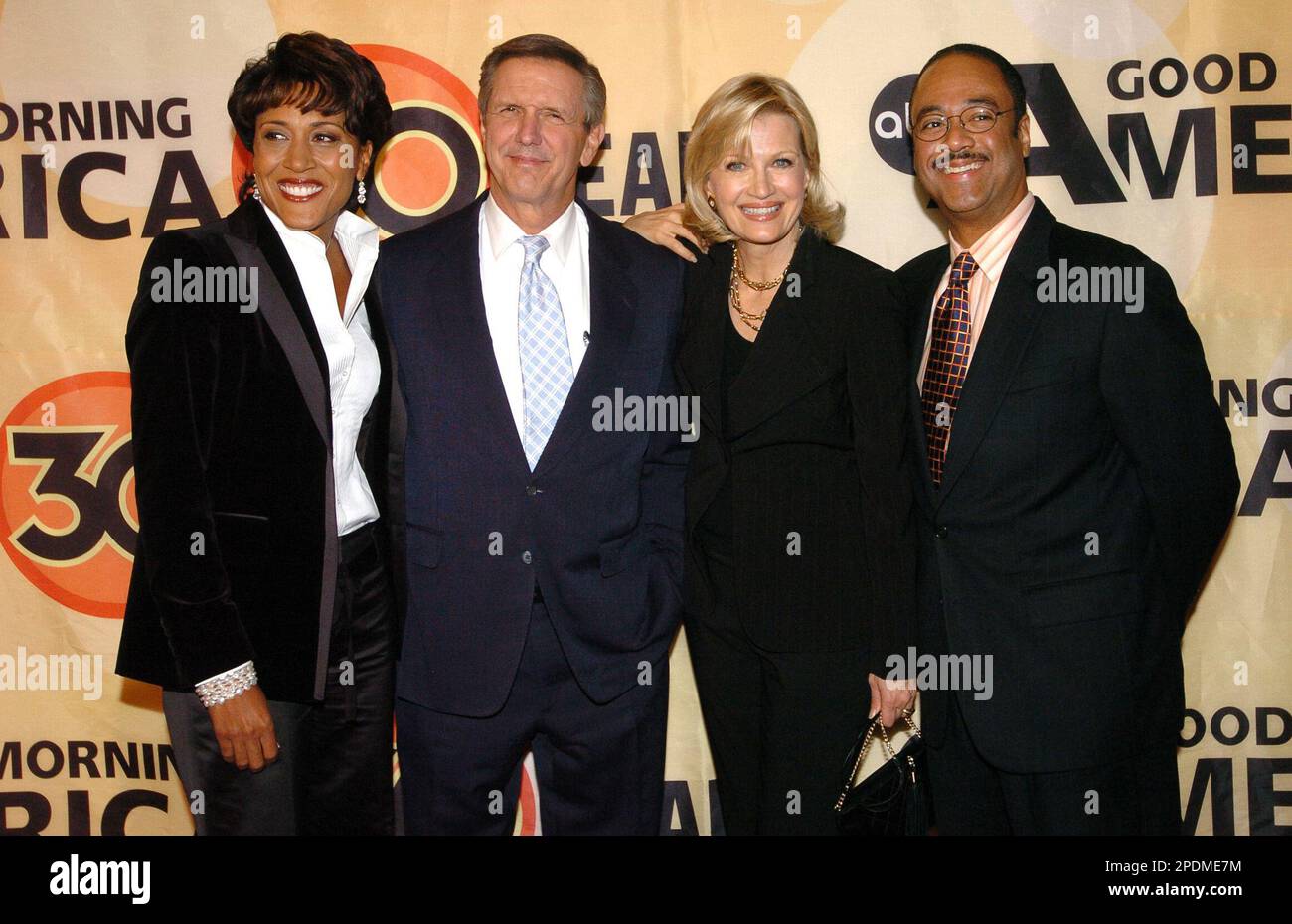 ABC's "Good Morning America" anchors Robin Roberts, left, Charles