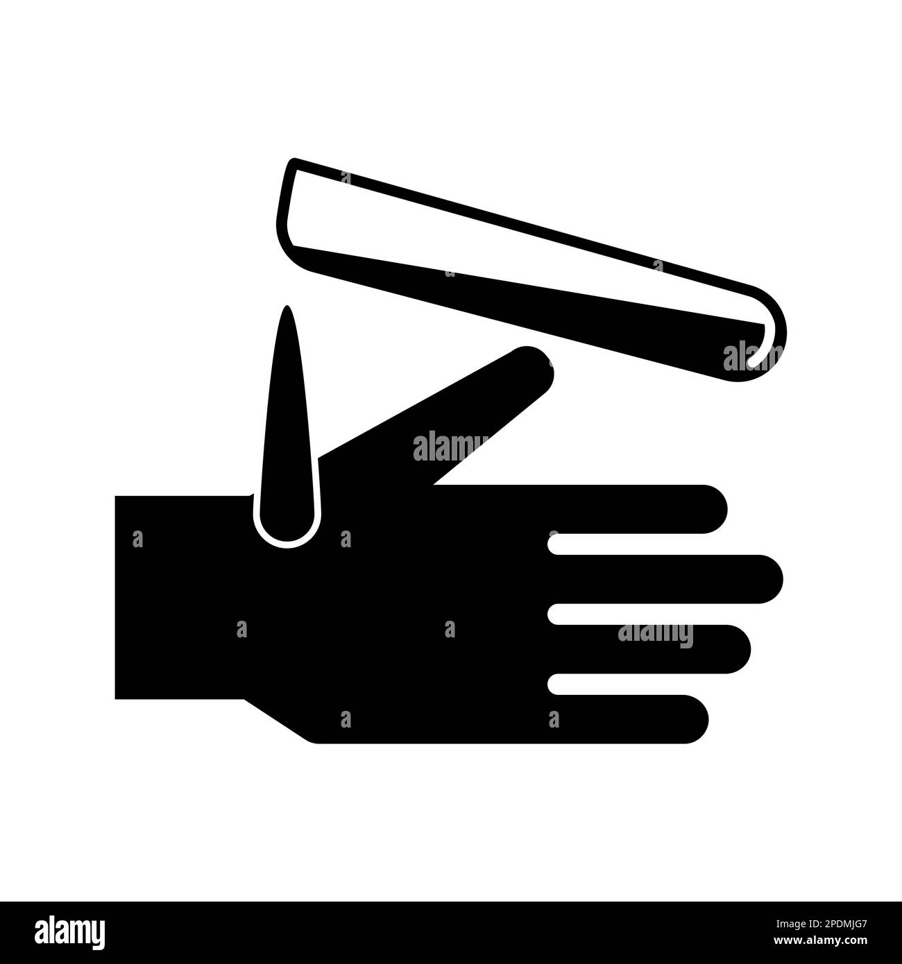 Warnschild „Gefahr Durch Säure“ Auf Weißem Hintergrund Stock Vektor