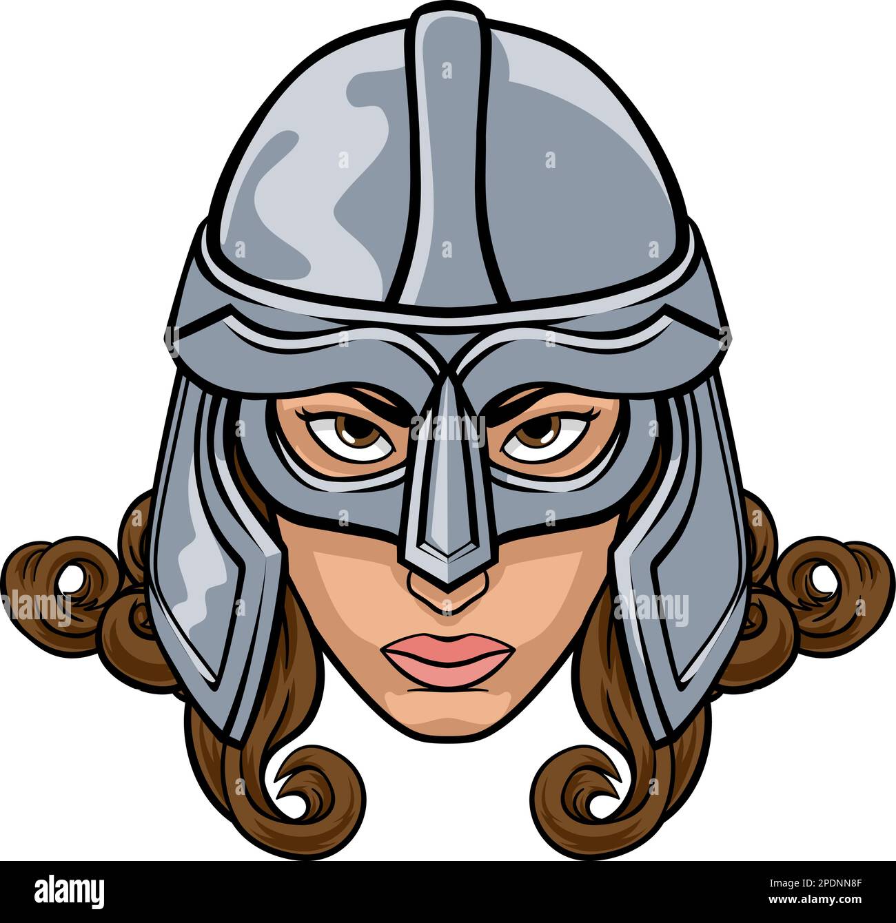 Weibliche Kriegerin Athena Britannia Göttin Stock Vektor