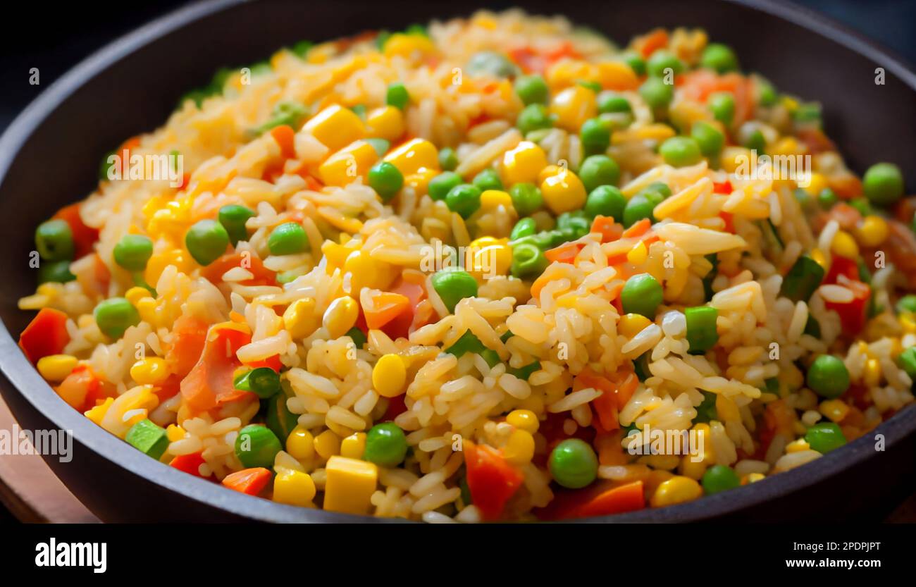 Fried Rice Explores wird in der Regel durch Rührbraten von gekochtem ...