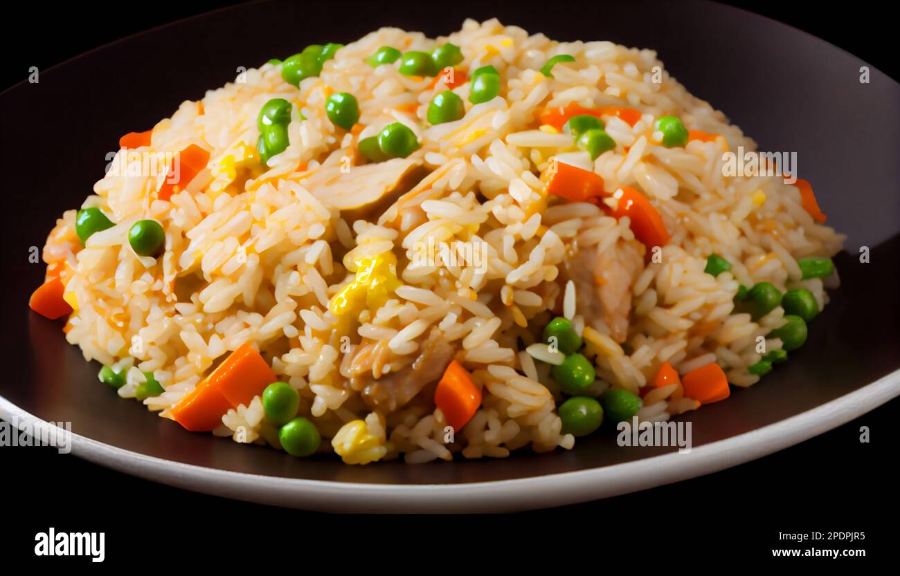 Fried Rice Explores wird in der Regel durch Rührbraten von gekochtem ...