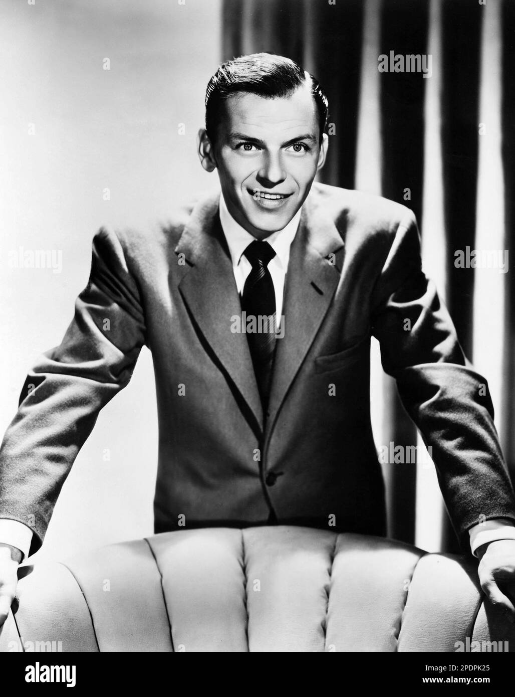 Frank Sinatra Werbefoto - Schwarzweißfoto, ca. 1950er Stockfoto